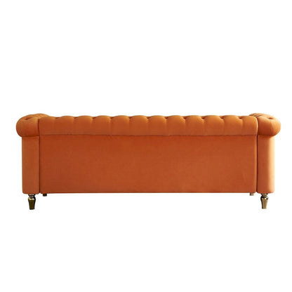 Modern Style Velvet Sofa 84.65 inch for Living Room