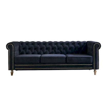 Modern Style Velvet Sofa 84.65 inch for Living Room