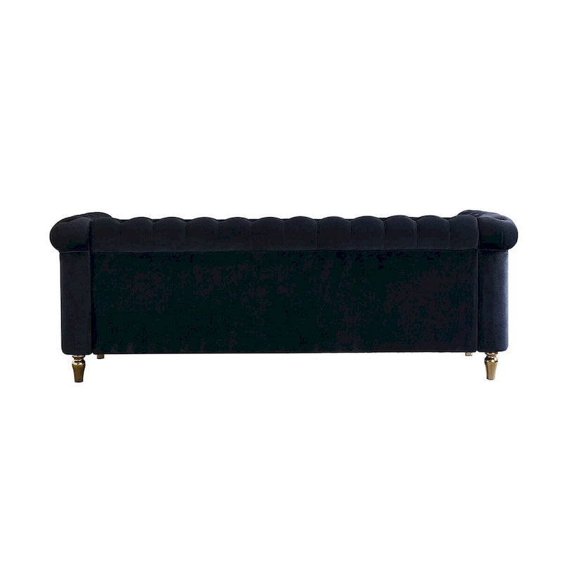 Modern Style Velvet Sofa 84.65 inch for Living Room
