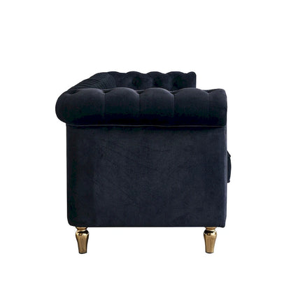 Modern Style Velvet Sofa 84.65 inch for Living Room