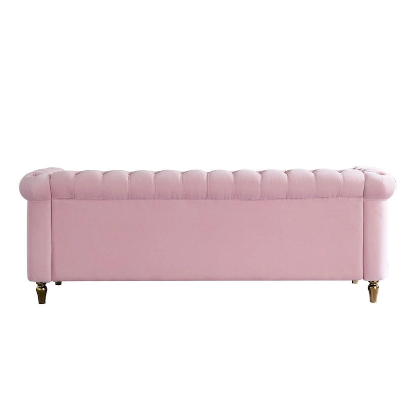 Modern Style Velvet Sofa 84.65 inch for Living Room