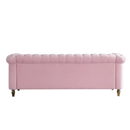 Modern Style Velvet Sofa 84.65 inch for Living Room