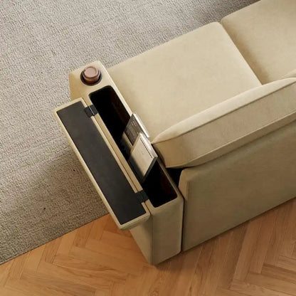 2 in 1 Pull Out Sofa Bed with Storage and Charging Port