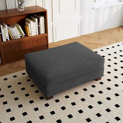 Sofa Corduroy Ottoman with Soild Wood