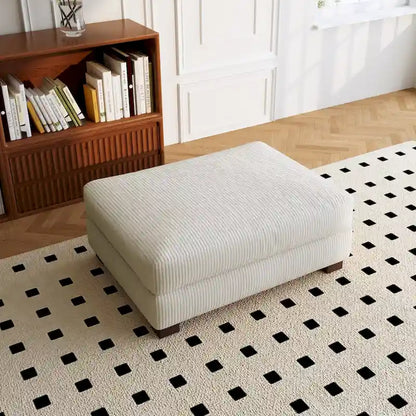 Sofa Corduroy Ottoman with Soild Wood