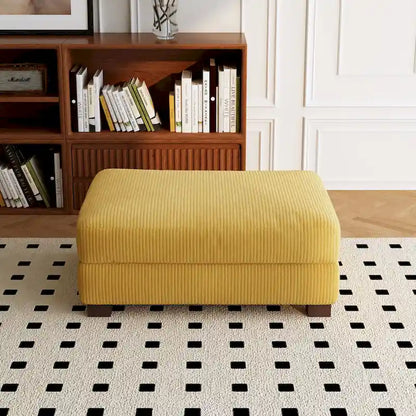 Sofa Corduroy Ottoman with Soild Wood