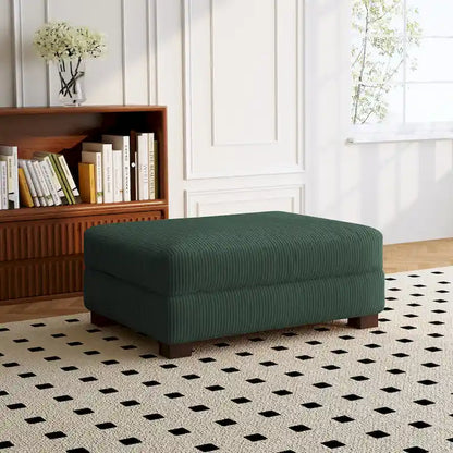 Sofa Corduroy Ottoman with Soild Wood