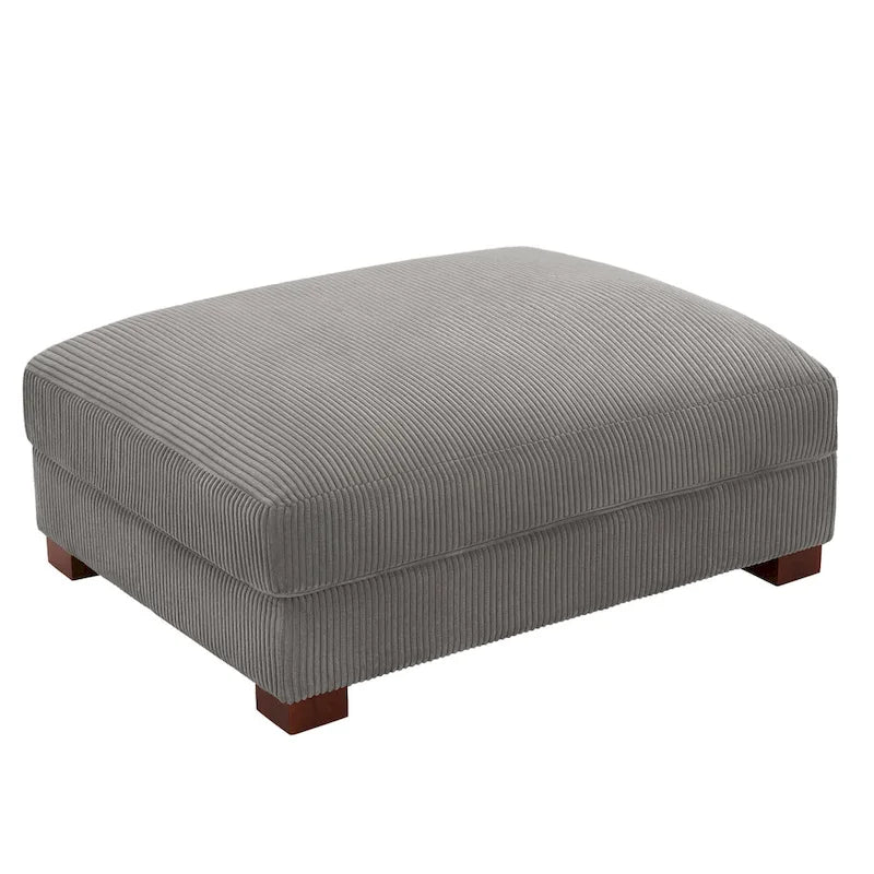 Sofa Corduroy Ottoman with Soild Wood