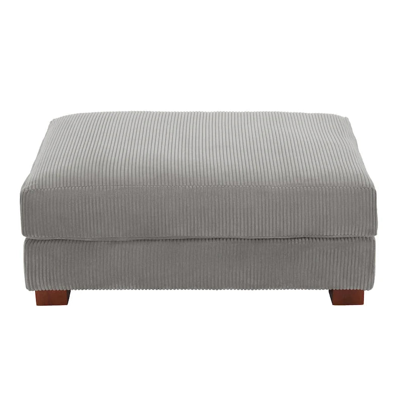 Sofa Corduroy Ottoman with Soild Wood