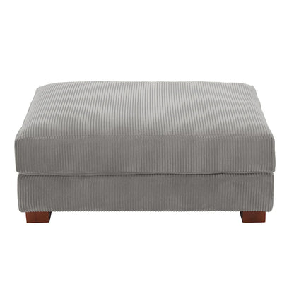 Sofa Corduroy Ottoman with Soild Wood
