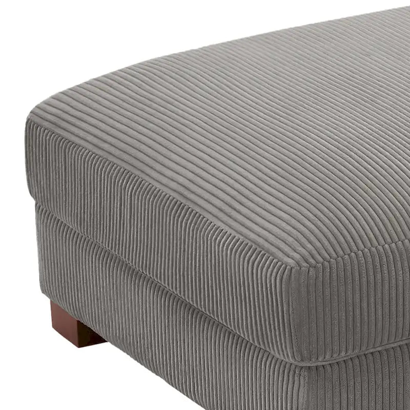 Sofa Corduroy Ottoman with Soild Wood