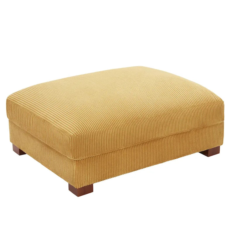 Sofa Corduroy Ottoman with Soild Wood