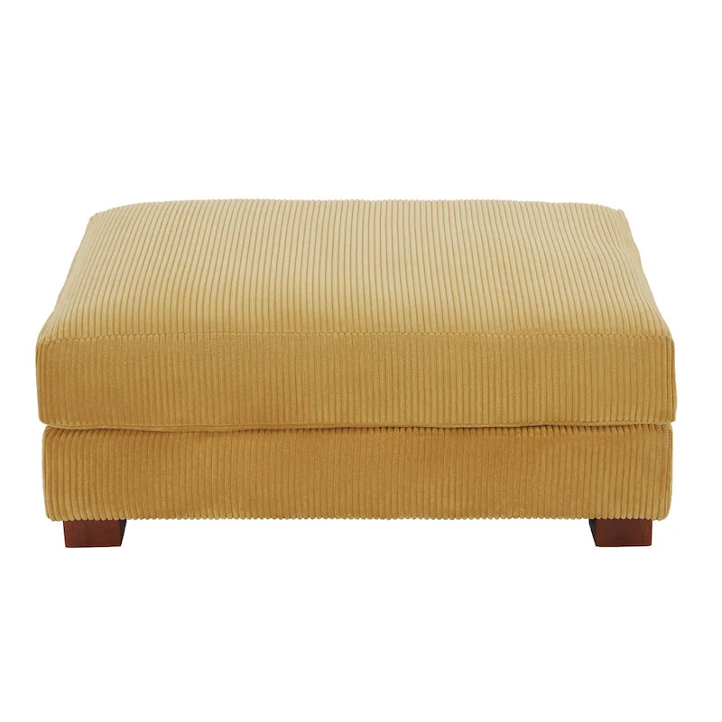 Sofa Corduroy Ottoman with Soild Wood