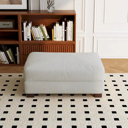 Sofa Corduroy Ottoman with Soild Wood
