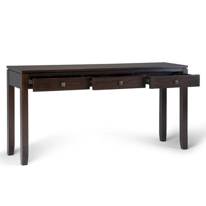WYNDENHALL Essex SOLID WOOD 60 inch Wide Contemporary Wide Console Sofa Table - 60 x 15 x 29.5