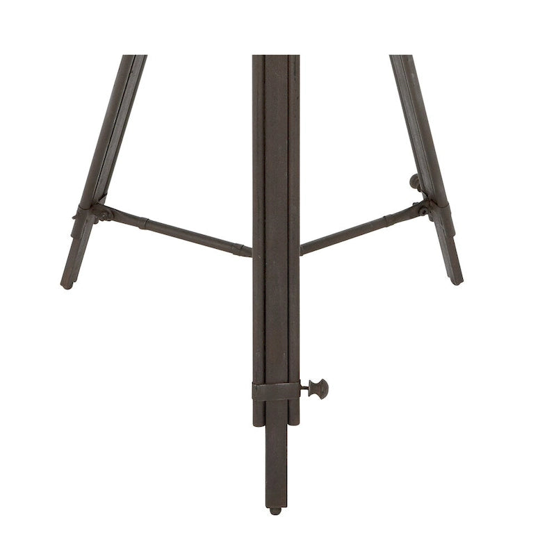 Casa Cortes Industrial Metal Round Clock Coffee Table