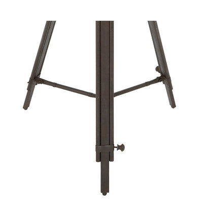 Casa Cortes Industrial Metal Round Clock Coffee Table