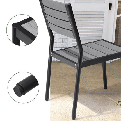 VredHom 7/9-Piece Outdoor Patio Dining Set with Stackable Chairs