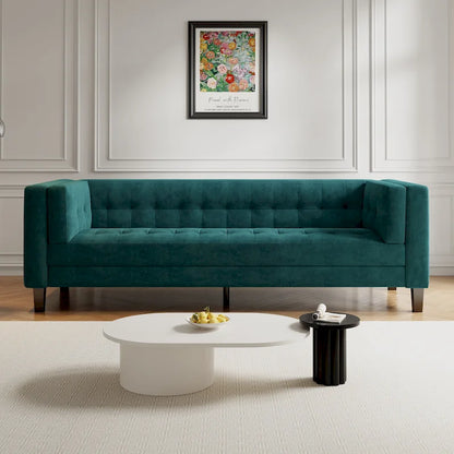 Viola Velvet Cushion 3-Seater Sofa Couch by Christopher Knight Home