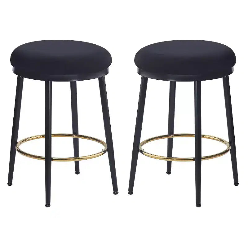 Christopher Knight Home Altrium 24.75 Modern Upholstered Iron Frame Counter Stools with Footrest