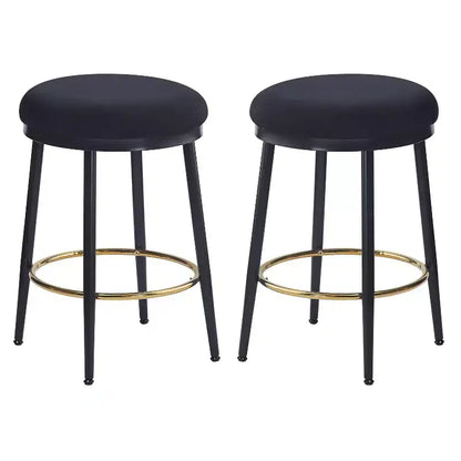 Christopher Knight Home Altrium 24.75 Modern Upholstered Iron Frame Counter Stools with Footrest
