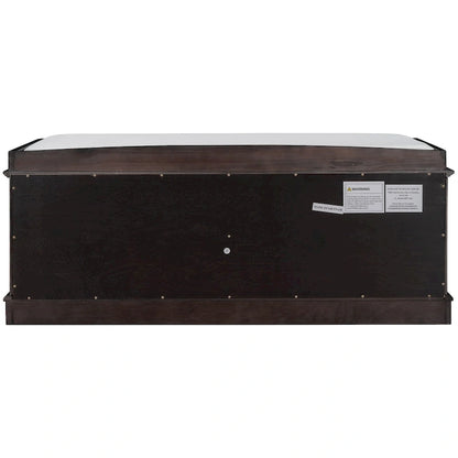 Storage Bench with 4 Doors and Adjustable Shelves, Shoe Bench with Removable Cushion