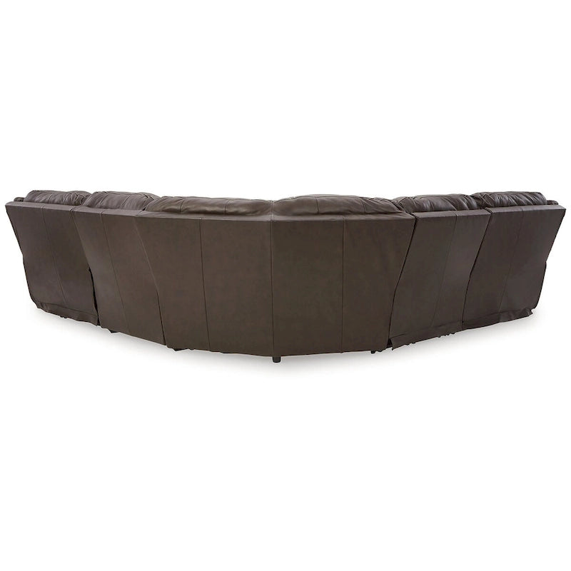 Signature Design by Ashley Dunleith Brown 5-Piece Power Reclining Sectional - 123 W x 123 D x 43 H