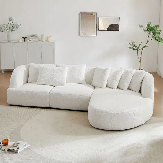 Boucle sofa,Modular Sectional Couch for Living Room Apartment Lounge,Free Combination