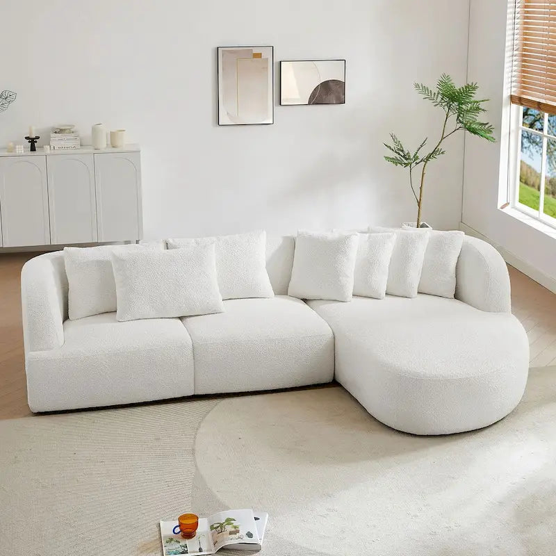 Boucle sofa,Modular Sectional Couch for Living Room Apartment Lounge,Free Combination