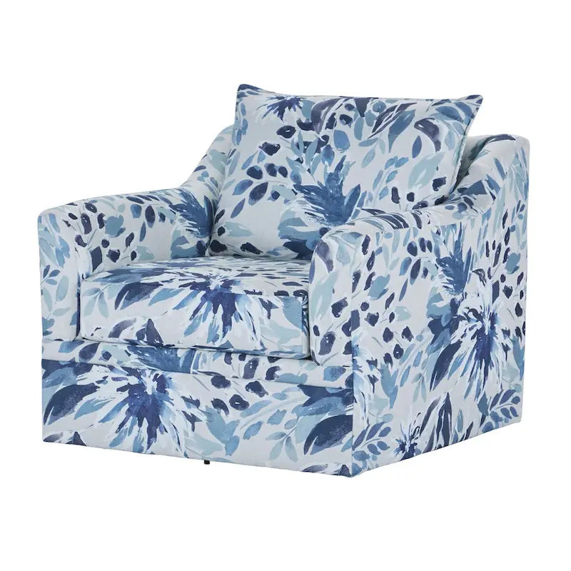 New Classic Furniture Anatasia Pillow Back Swivel Chair, Made in USA