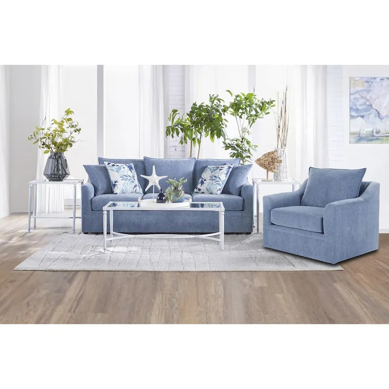 New Classic Furniture Anatasia Pillow Back Swivel Chair, Made in USA