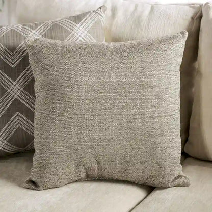 Breward Transitional Beige Chenille Padded 2-Piece Sofa Set by Furniture of America