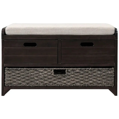 3-drawer Solid Wooden Storage Bench