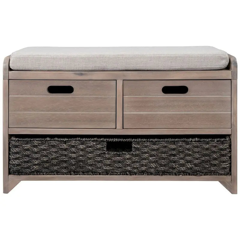 3-drawer Solid Wooden Storage Bench