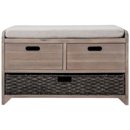 3-drawer Solid Wooden Storage Bench