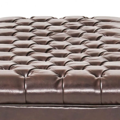 Classic Stylish Upholstered Storage Bench with Tufted Button Decoration Seat