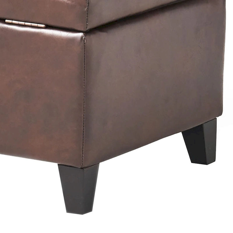 Classic Stylish Upholstered Storage Bench with Tufted Button Decoration Seat