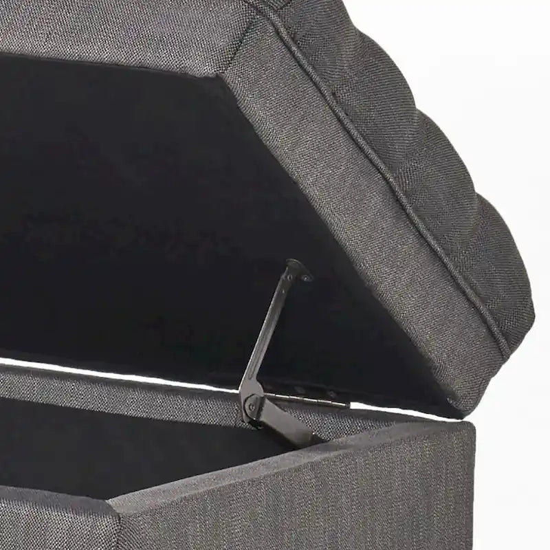 Classic Stylish Upholstered Storage Bench with Tufted Button Decoration Seat