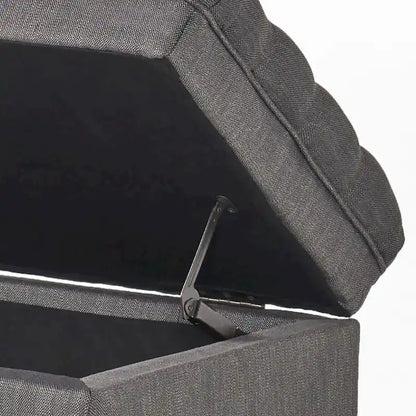 Classic Stylish Upholstered Storage Bench with Tufted Button Decoration Seat