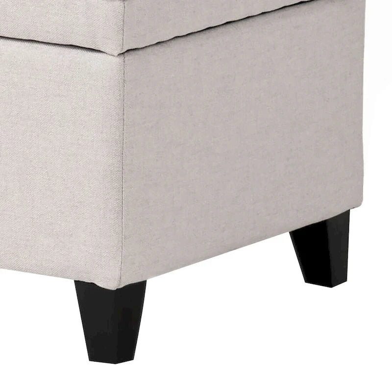 Classic Stylish Upholstered Storage Bench with Tufted Button Decoration Seat