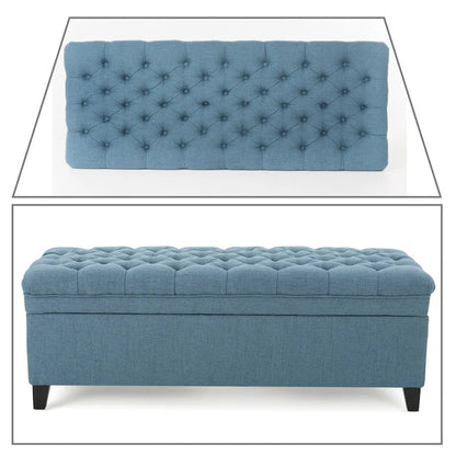 Classic Stylish Upholstered Storage Bench with Tufted Button Decoration Seat