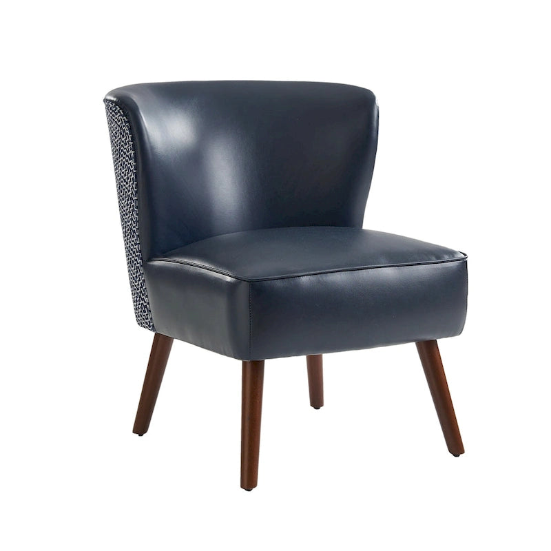 Alexander Mid-Century Modern Side Armchair with Solid Wood Legs by HULALA HOME