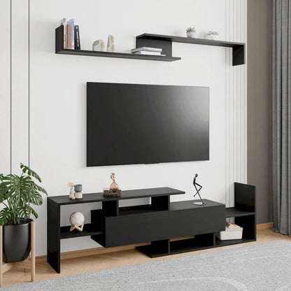 Surrey 60.2  2 Pc 1-Drawer Floating TV Stand Media Console with Open Shelves