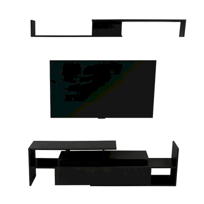 Surrey 60.2  2 Pc 1-Drawer Floating TV Stand Media Console with Open Shelves