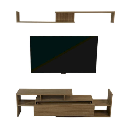 Surrey 60.2  2 Pc 1-Drawer Floating TV Stand Media Console with Open Shelves