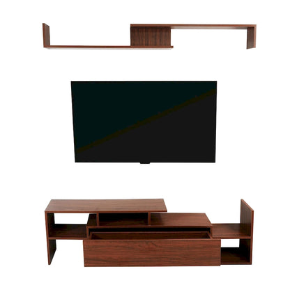 Surrey 60.2  2 Pc 1-Drawer Floating TV Stand Media Console with Open Shelves