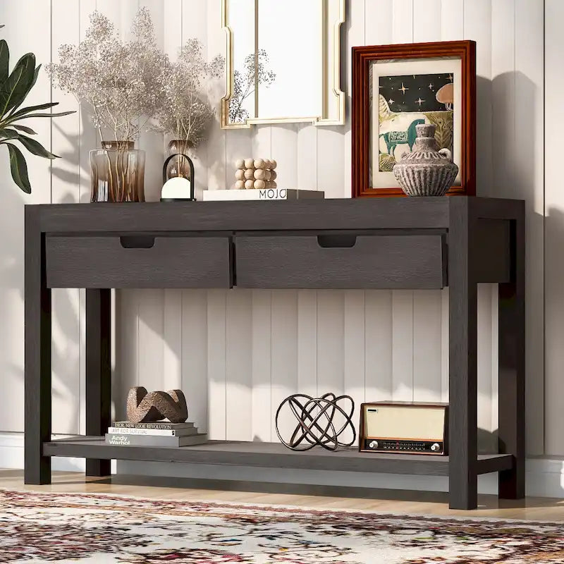 Console Table with 2 Drawers and 1 Shelf