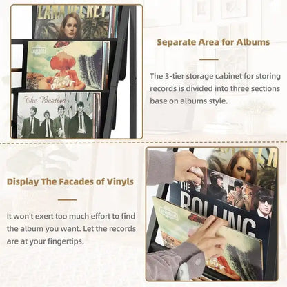 Record Player Stand - 15.74 D x 33.85 W x 29.72 H