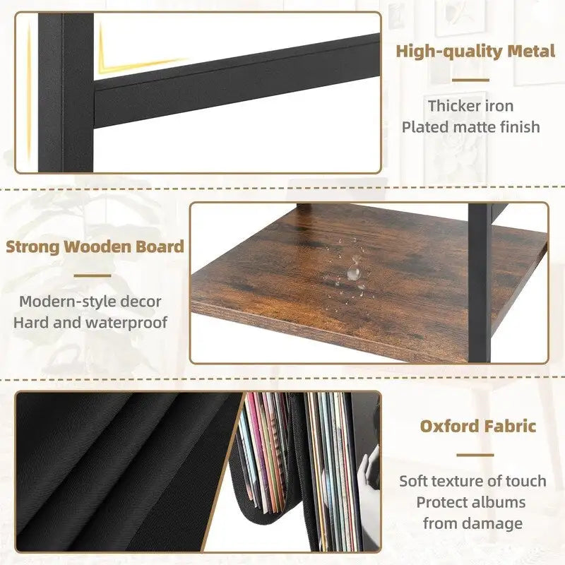 Record Player Stand - 15.74 D x 33.85 W x 29.72 H