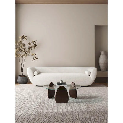 Manhattan Comfort Artesia Dark Walnut Modern Coffee Table